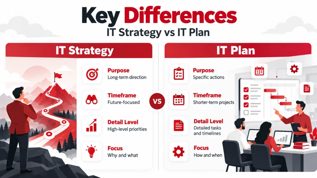 Key Differences Between IT Strategy and IT Plan