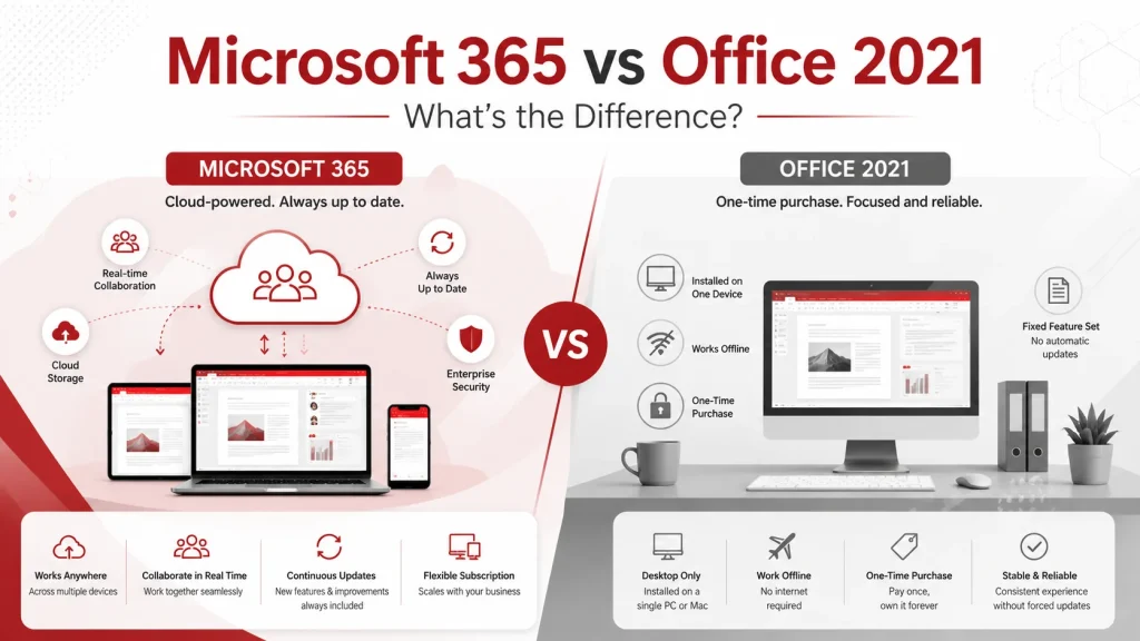 Microsoft 365 vs. Office 2021: What's the Difference?